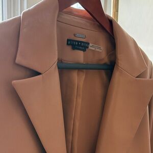 Vegan Leather Alice + Olivia Camel Blazer